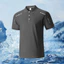 Áo polo ngắn tay cổ rẽ nam thoáng khí Ice Silk Co giãn Áo thun thông thường đa năng