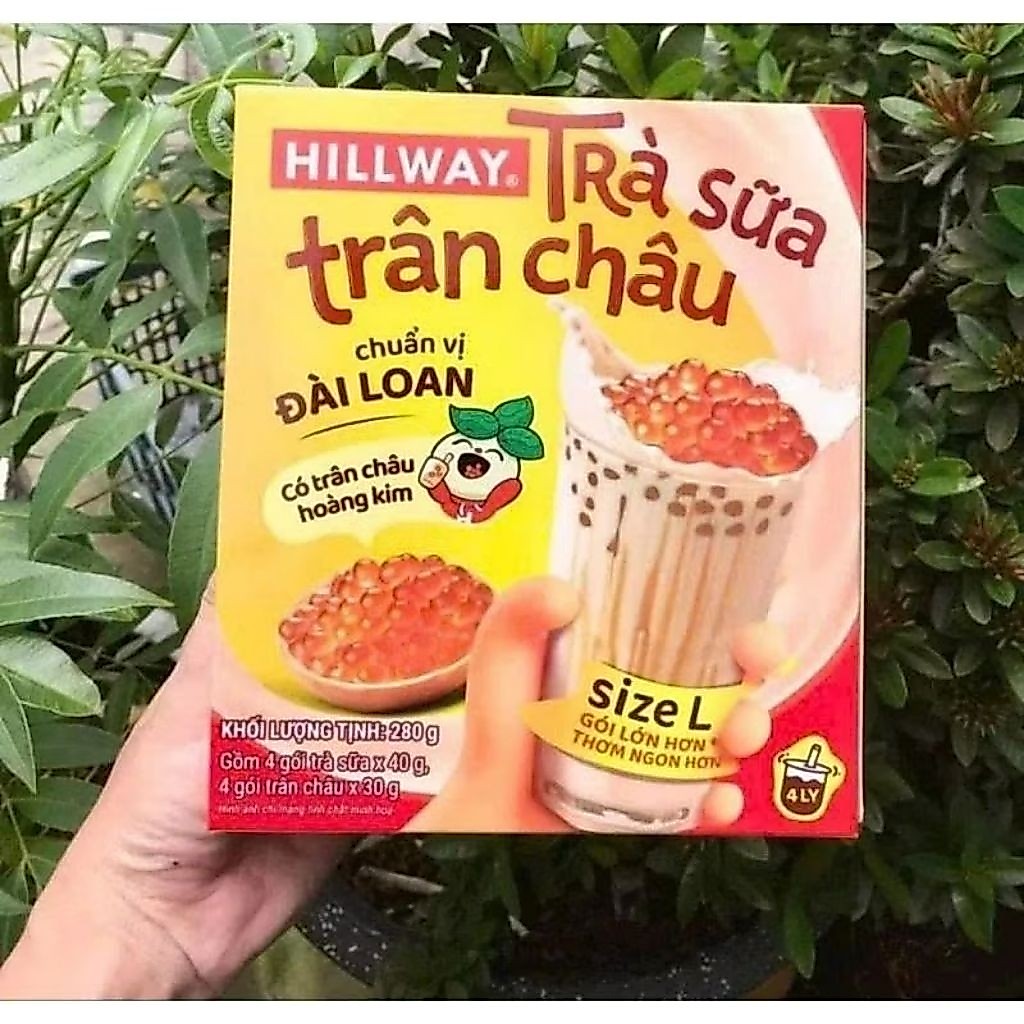 COMBO 2 HỌP TRÀ SỮA TRÂN CHÂU HILLWAY DÀNH CHO TÍNH ĐỒ ĐAM MÊ TRÀ SỮA, TIỆN LỢI HỢP VỆ SINH (hôp 8 gói) y hình