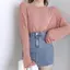 Váy Denim lưng cao không đều phong cách Hàn Quốc mùa hè Váy ôm sát hơn Váy hông chữ A