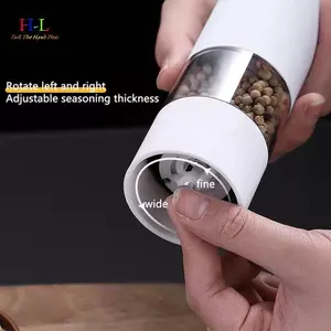HL 1 Chiếc Điện Tự Động Máy Xay Tiêu Và Muối Có Đèn LED Có Thể Điều Chỉnh Độ Thô Gia Vị Máy Xay Gia Vị Dụng Cụ Nấu Ăn Nhà Bếp LMWU