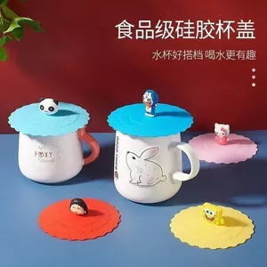 Nắp Silicon Nắp Đa Năng Cấp Thực Phẩm Nắp Cốc Mua Nắp Cốc Đơn Có Thể Giữ Thìa Nắp Cốc Đa Năng Chống Bụi 26.6.24