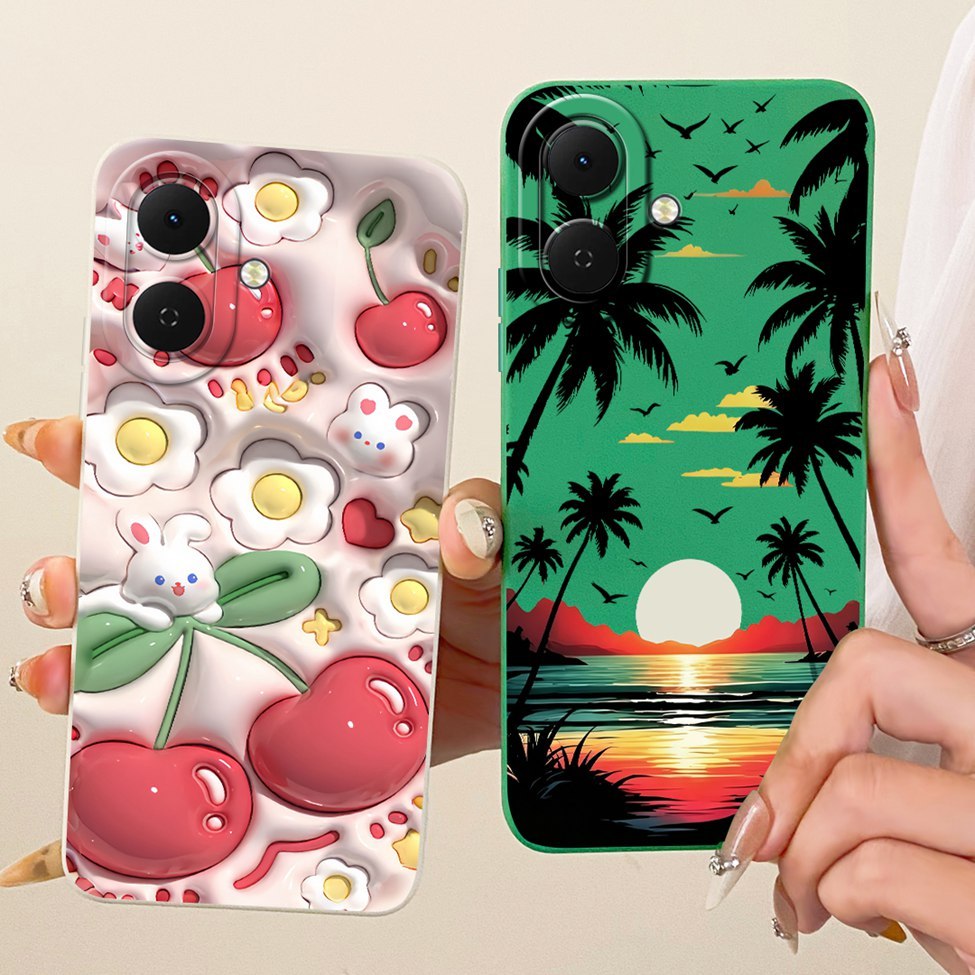 Dành Cho Tecno Spark Go2 KM4 Dành Cho Tecno Spark Go 2 Vỏ Mèo Dễ Thương Sang Trọng Thời Trang Tình Yêu Ngộ nghĩnh Sơn Vỏ Silicon Chống Sốc