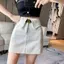 Váy lưng cao có ve áo thiết kế cổ điển Mùa hè Phong cách mới Váy chữ a gợi cảm