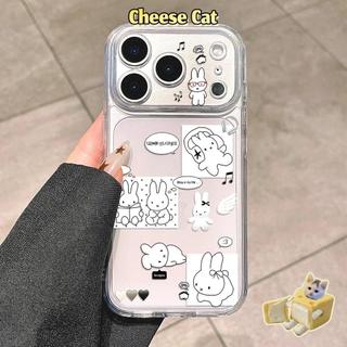 cho Miff Ốp Lưng iPhone Thỏ Trắng Cho iPhone 17 Pro 16 15 14 Plus 11 12 13 Pro Max XR Xs Max