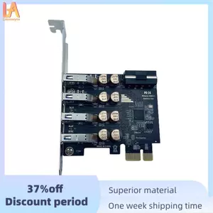 PCIe sang 4 Cổng USB-A 4Pin Power 5Gbps Thẻ mở rộng PCI Express USB 3.2GEN1 Controllor Adapter Máy tính để bàn