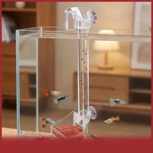 Cod Aquarium Fish tôm ăn món ăn Set-rõ ràng Feeder ống và món ăn với làm sạch bàn chải và đo muỗng cho tôm