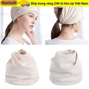 Khăn trùm đầu bà bầu BAMBOOB, Mũ đựng xác sau sinh chất lượng cao thời trang, Mũ chống gió bằng vải Cotton dành cho nữ Mũ mang thai mềm mại