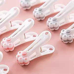 Mèo Vuốt Liền Mạch Kẹp Chống Gió Kẹp Quần Áo Hộ Gia Đình Giá Phơi Quần Áo Ký Túc Xá Sinh Viên Sấy Quần Áo Cố Định Kẹp
