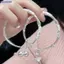 Bluelover Bạc Nữ Đầy Đủ Hoa Chuông Bướm Vòng Tay Ánh Sáng Sang Trọng Mở Có Thể Điều Chỉnh Vòng Tay Nữ Trang Sức Phụ Kiện ﻿ Mới