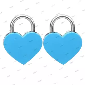 PYCOU 2 chiếc Ổ khóa kim loại, Kích thước 30x39mm có chìa khóa Ổ khóa hình trái tim, 2 bộ Ổ khóa tình yêu tinh tế cho những dịp lãng mạn