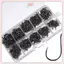 JRP 100-500 Chiếc Móc Câu Bộ Thép Carbon Cao Sắc Nét Bền Thép Gai Móc Cá Ro Thiết Bị Câu Bánh Răng Câu Phụ Kiện JRP