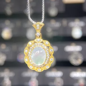 Pháp Retro Ren Mặt Dây Chuyền Fritillary Tự Nhiên Giữ Màu Đồng Mạ Vàng dát Zircon Tất Cả Trận Đấu Sang Trọng Vòng Cổ Mặt Dây Chuyền 2026-6-26