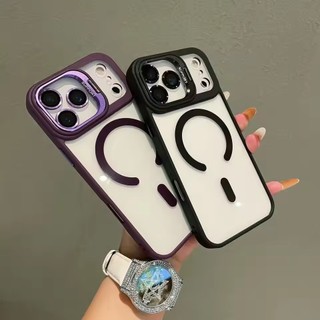 [JLK] Ốp điện thoại cứng trong suốt chống sốc từ tính có chân đế cho iPhone 17 Air 16 Pro Max 16Plus 17Pro 16Pro