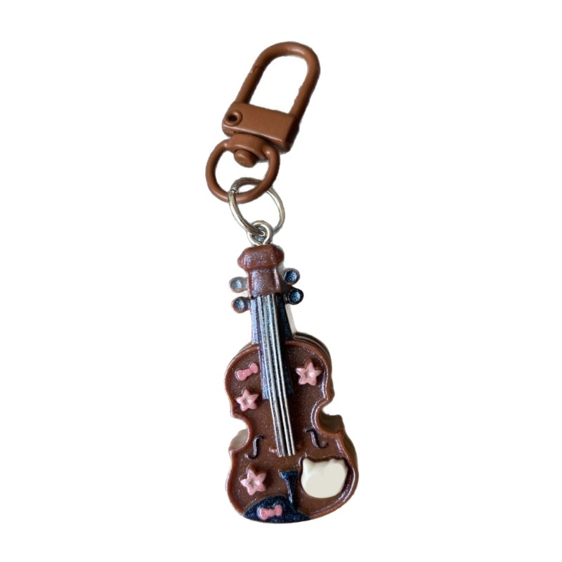 Giữ Móc khóa đàn Violin mèo quyến rũ Trang sức thời trang di động cho học sinh
