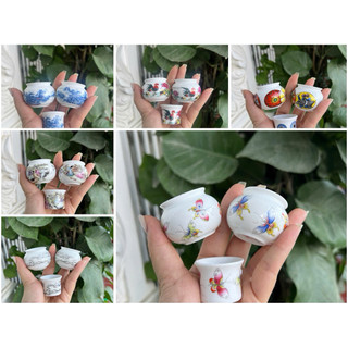 1 bộ 3 chiếc cóng chim chào mào, chích choè miệng lật hàng decal tàu nhiều hoạ tiết bắt mắt đã gắn sẵn tai