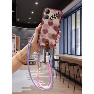 Ốp lưng chéo Vỏ điện thoại cho ZTE Nubia Neo3 5G Dây đeo chéo TPU bền Graffiti Chống bụi bẩn Vỏ mềm chống sốc Dễ thương Chống va đập Vòng cổ quấn toàn bộ Phim hoạt hình Silicone