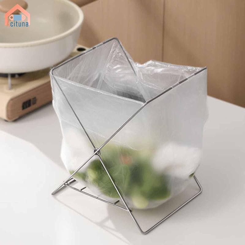 Túi Đựng Rác Có Thể Gập Lại Tiện Lợi Hạng Nặng Hỗ Trợ Đứng Túi Đựng Rác Giá Cho Thịt Nướng Để Bàn Nhà Bếp Cắm Trại Sân