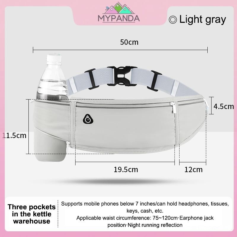 MYPANDA - Thắt lưng thể thao cho nam và nữ với túi chống nước, ví đựng tiền và holder điện thoại, phù hợp phòng tập thể dục.