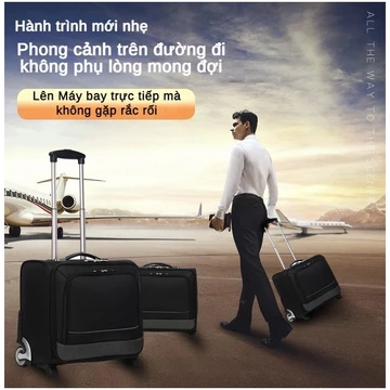 Vali du lịch vải bố Có thể in logo vali kéo vali du lịch thương mại Valy xách tay
