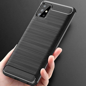 TPU Dễ Thương Cho Samsung Galaxy J7Pro J4Pus J6 J8 2018 J4Core Note 8 9 10 10Plus 20 20Ultra Chống Sốc Siêu Mỏng Silicon Mềm Sợi Carbon Mờ Ốp Lưng