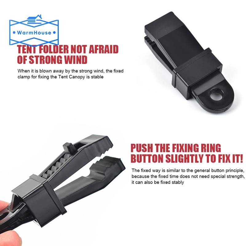 Set 20 Kẹp Lều Push Clip Cho Cắm Trại Ngoài Trời - Dễ Dàng Sử Dụng Để Chống Gió Và Cố Định Lều