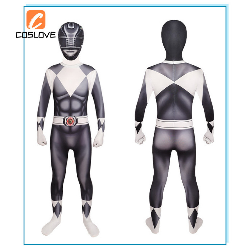 Anime Mighty Morphin Power Rangers Cosplay Quần Áo Trọn Bộ Trang Phục Áo liền quần Trang Phục Cho Trẻ Em Tiệc Halloween Cosplay
