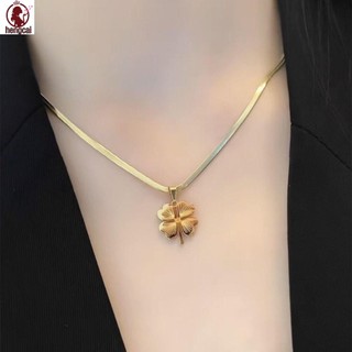 Bộ trang sức cỏ ba lá bằng vàng 18K - Bao gồm bông tai, mặt dây chuyền và vòng tay điều chỉnh được