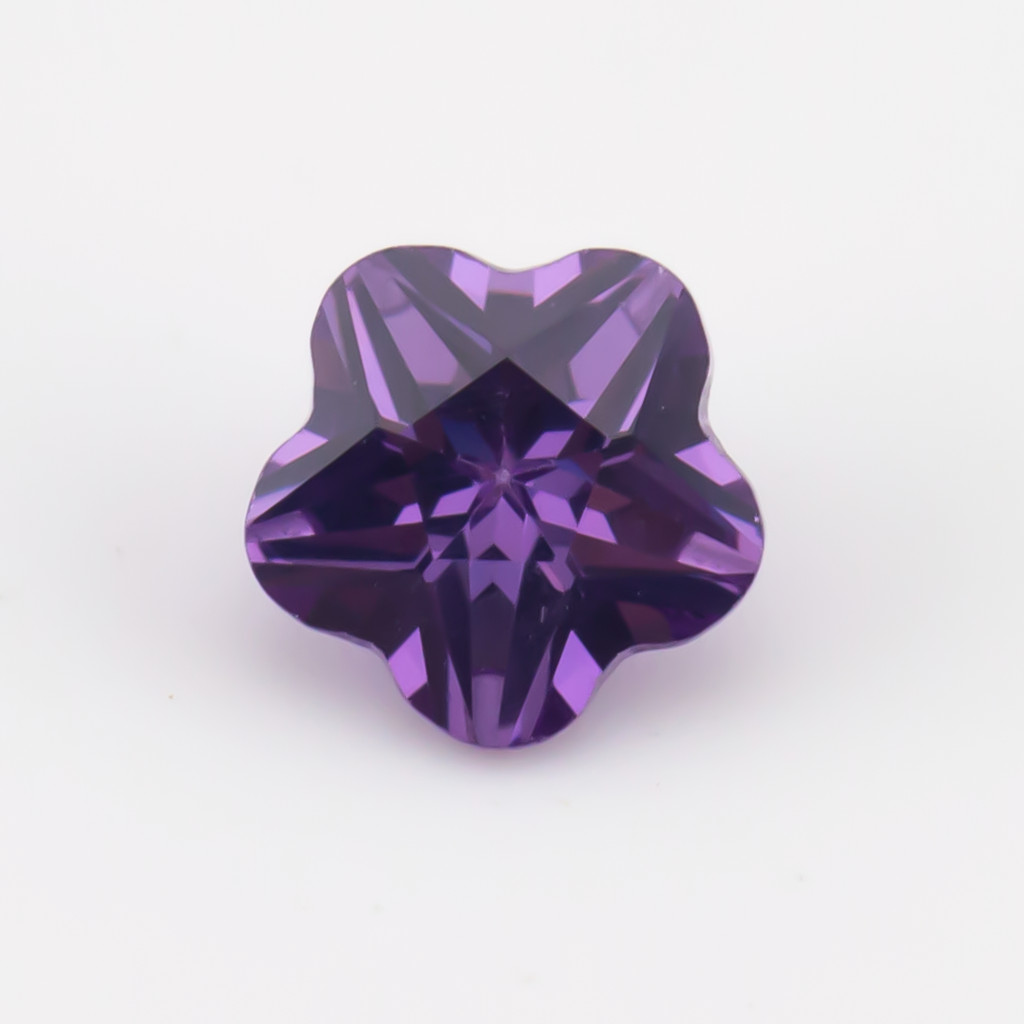 Thạch Anh Tím Cắt Hoa với Kim Cương Nhân Tạo 3x3mm đến 10x10mm - Bộ 15/30 chiếc cho DIY Trang Sức