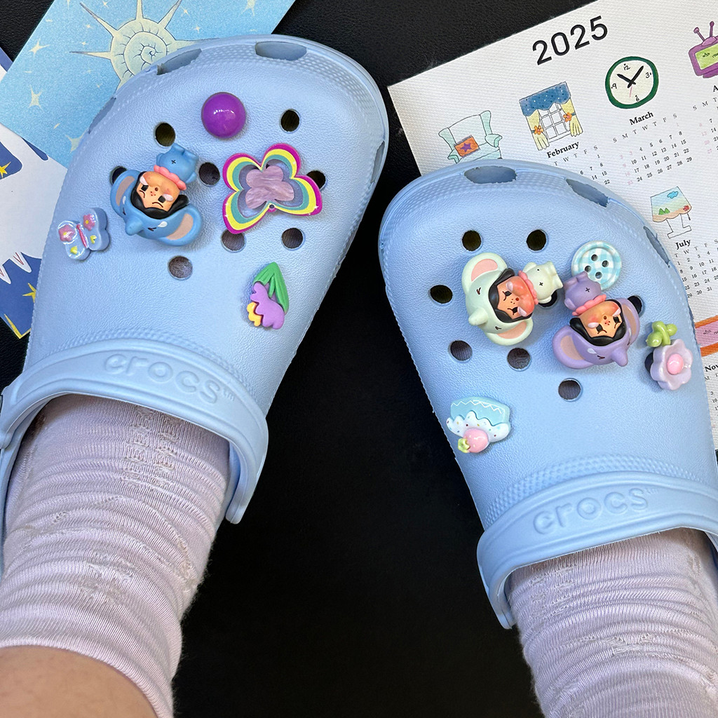 Phụ kiện hoa giày Pop Mart tự làm, hoạt hình dễ thương cho Crocs cao cấp, cảm giác cao cấp, tháo rời, phù hợp cho lỗ giày Busch