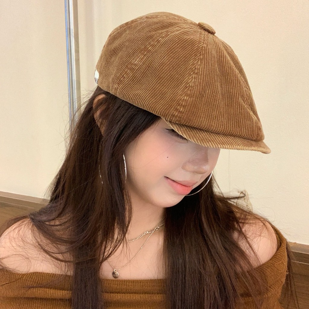 Mũ Corduroy Phong Cách Nhật Bản Retro, Thích Hợp Thời Trang Văn Học