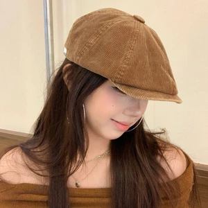 Mũ Corduroy Phong Cách Nhật Bản Retro, Thích Hợp Thời Trang Văn Học