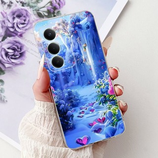 Mới Dành Cho Xiaomi Redmi 15 5G 2025 Vỏ 25057RN09E Hoa Đẹp Đá Cẩm Thạch Silicon Mềm Ốp Lưng Điện Thoại Redmi15 5G 169MM