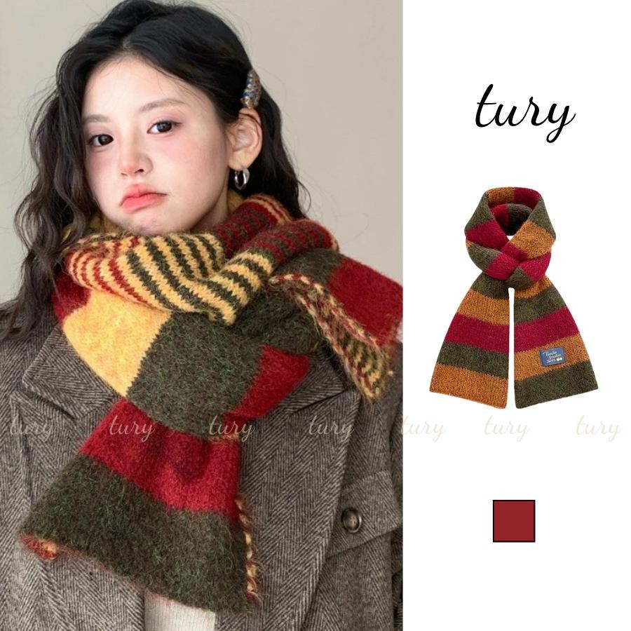 Khăn Quàng Cổ Len Unisex Nam Nữ - Tury - Khăn Choàng Cổ Len Cashmere Caro Giáng Sinh Thời Trang Thu Đông - LN118