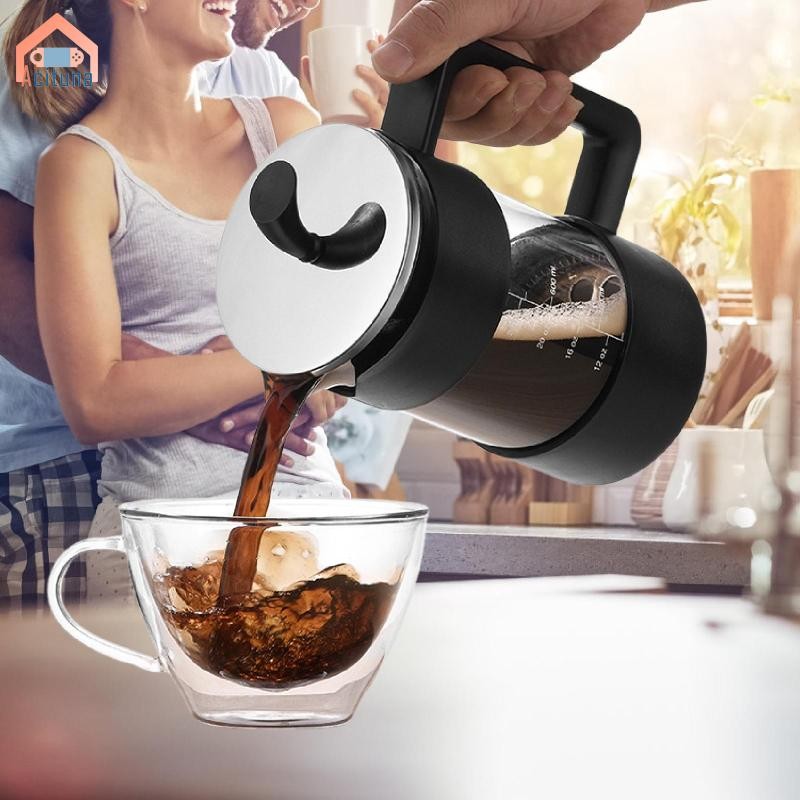 Máy pha cà phê Acutuna Ấm trà Quà tặng sinh nhật Ấm trà Thủy tinh Dễ dàng làm sạch Máy ép cà phê có cho thanh du lịch Nhà bếp