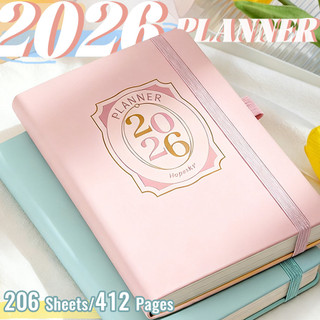 2026 Planner A5 Bìa cứng 80GSM Giấy tiếng Anh Lịch trình hàng năm Kế hoạch hàng năm Kế hoạch hàng ngày Học sinh mềm & Văn phòng phẩm
