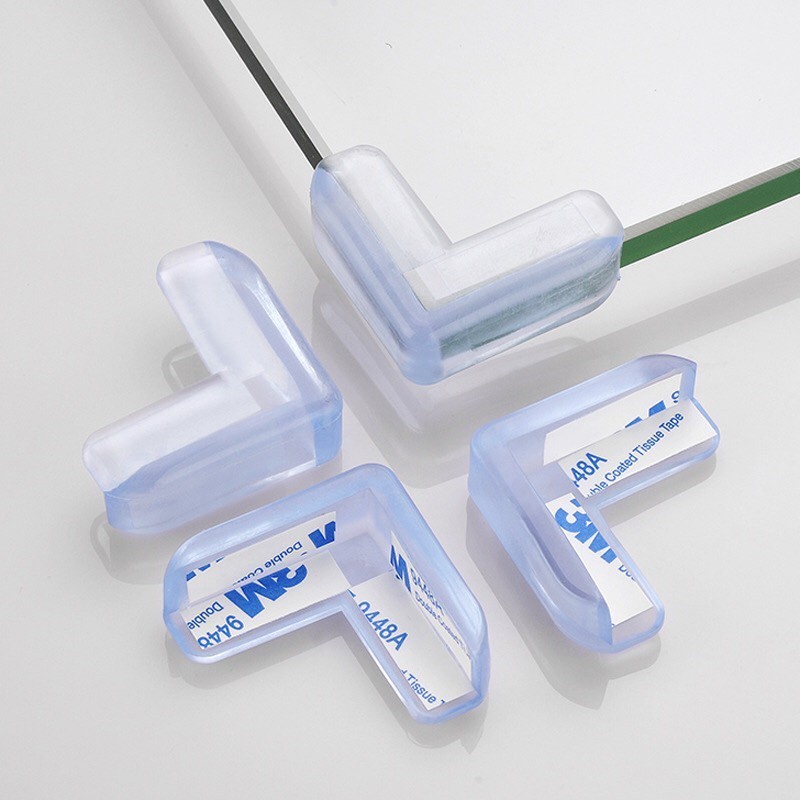 【24H】Combo 4 Cái Bọc Góc Cạnh Bàn Silicon Dạ Quang Phát Sáng, Nhựa PVC Mềm Nhẹ, Dán Bảo Vệ Chống Va Đập, An Toàn Cho