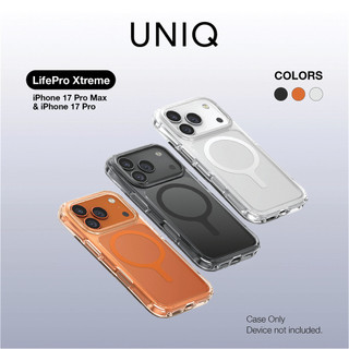 UNIQ LPX Classic MagClick Case cho IPhone 17 Pro / 17 Pro Max-Frost Clear / Khói / Cam