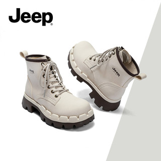 Jeep Jeep Giày Nữ Thu Đông Da Thật Chính Hãng Thời Trang Retro Merad Hiệp Sĩ Giày Bốt Chelsea Martin Giày Bốt Ngắn