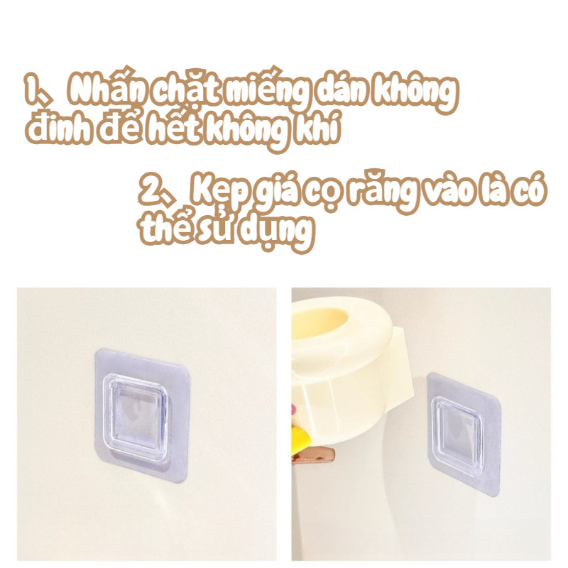 Bộ Giá Cốc Cọ Răng Treo Tường - Hình Ảnh Hoạt Hình Dễ Thương, Tích Hợp Nam Châm, Không Cần Khoan Lỗ