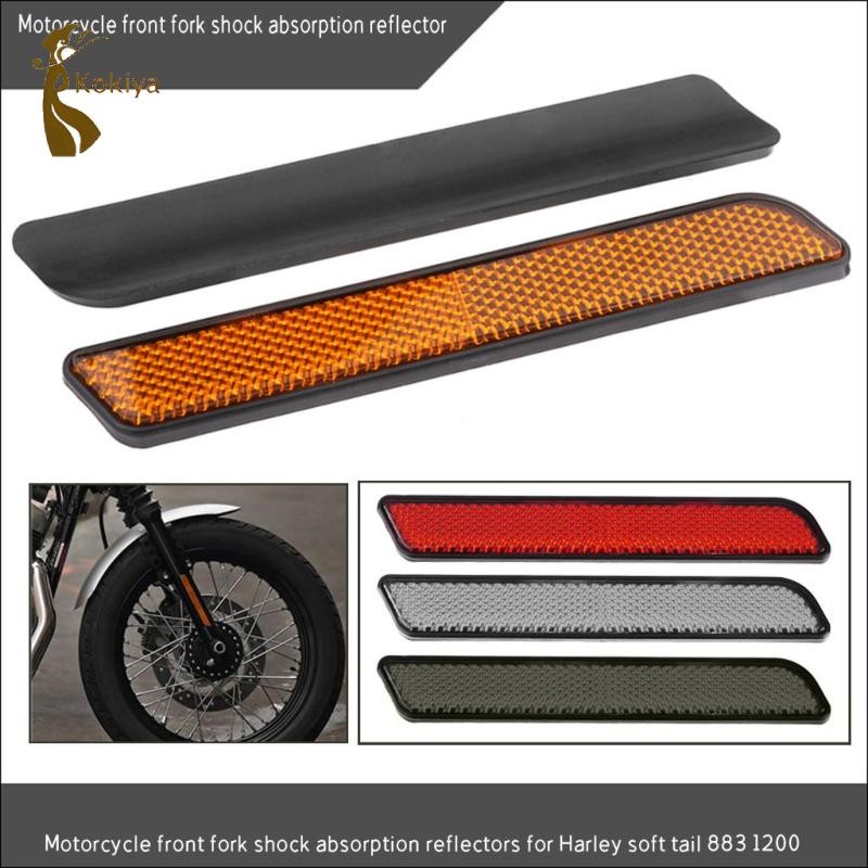 2 Bộ phản quang chân phuộc trước cho Harley Sportster 883 1200 XL Vàng