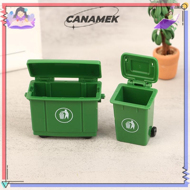 CANAMEK Bộ 1:12 Nhà Búp Bê, mô hình thùng rác vệ sinh, phụ kiện mô phỏng, quà tặng trẻ em