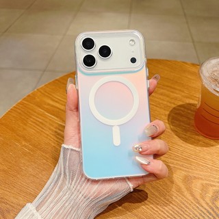 Ốp điện thoại từ tính siêu mạnh đầy màu sắc Aurora cho iphone 17promax 17 17 air 16 15 14 13 12 Pro Max Plus Vỏ điện thoại Phụ kiện Vỏ bảo vệ chống sốc