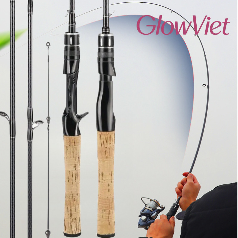Cần Câu Quay Đúc Carbon - Nhẹ, Nhạy Cao, Thích Hợp Cho Người Mới & Câu Giải Trí
