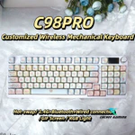 Lychee Gaming C98PRO Bàn Phím Cơ Không Dây Tùy Chỉnh 2.4g Bluetooth Có Dây Ba Chế Độ Màn Hình Hiển Thị Núm 98 Phím RGB Chiếu Sáng Bé Gái Trò Chơi Văn Phòng — ảnh 2