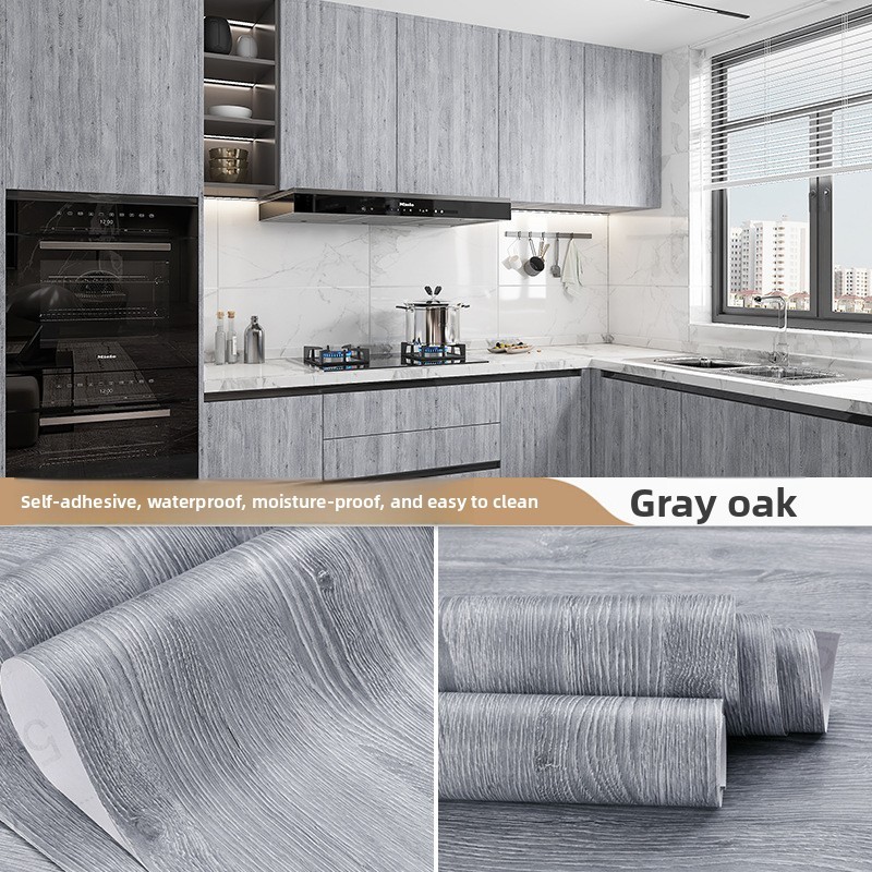 Nhật Ký Dán Tường Tự Dính Giấy Dán Tường Nội Thất Tân Trang Dán Tủ Quần Áo Cửa Hạt Gỗ Phim Boeing