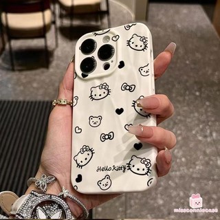 Ốp Lưng Cho Iphone 15 13 11 16 12 14 Pro Max 16 15 Plus XS X XR MAX Hoạt Hình Dễ Thương Hello Kitty Trái Tim Tình Yêu Nơ Nút Thắt Lưng Mềm