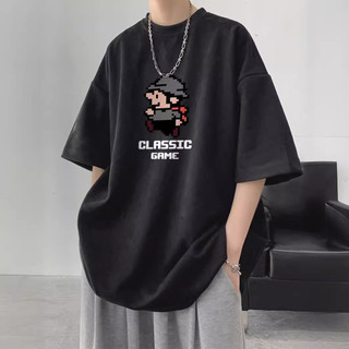100% Cotton Rời Size Lớn 1-150kg Áo Thun Hợp Thời Trang Tay Ngắn Nam Thanh Niên Đơn Giản Phù Hợp Với Áo Thun 10.8