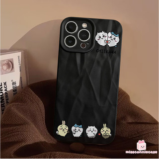 Ốp Lưng Cho IPhone 7Plus 15 12 14 11 16 17 13 Pro Max XR X XS Max 15 7 16 8 14 Plus SE Cặp Đôi Hoạt Hình Chii Kawa Sang Trọng Nếp Nhăn Không Đều Matte Soft Cover