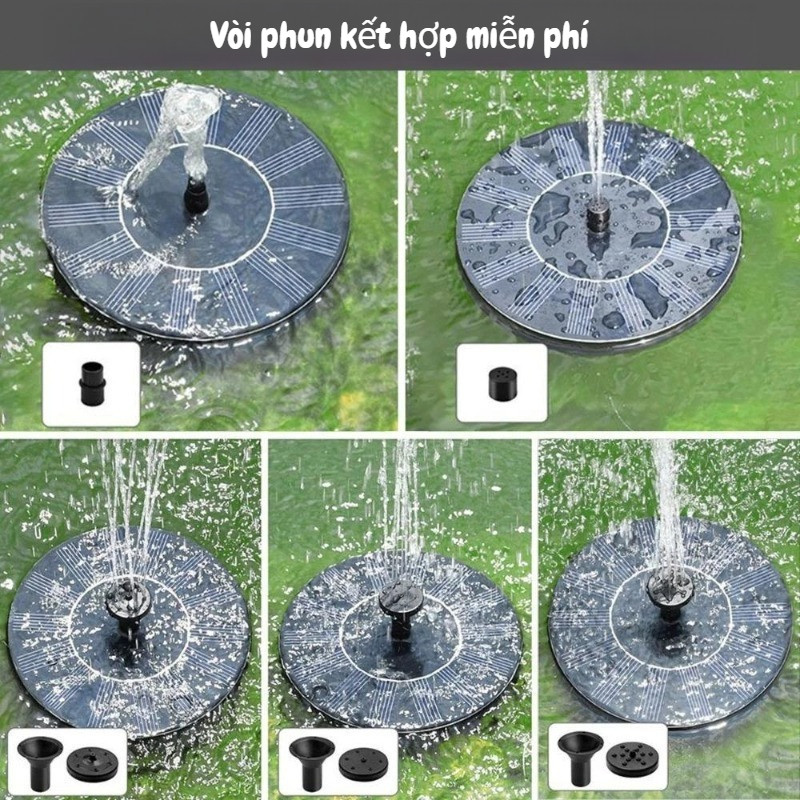 Phun nước năng lượng mặt trời Trang trí ngoại thất Bể nước Tắm chim Vườn xanh, Nhiều loại vòi phun