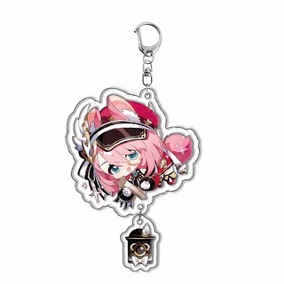 Genshin Impact Project Anime keychain For Fontaine And Natlan Characters Sigewinne Charlotte Navia Neuvillette Clorinde